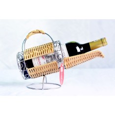 Panier bouteille de vin Tissé